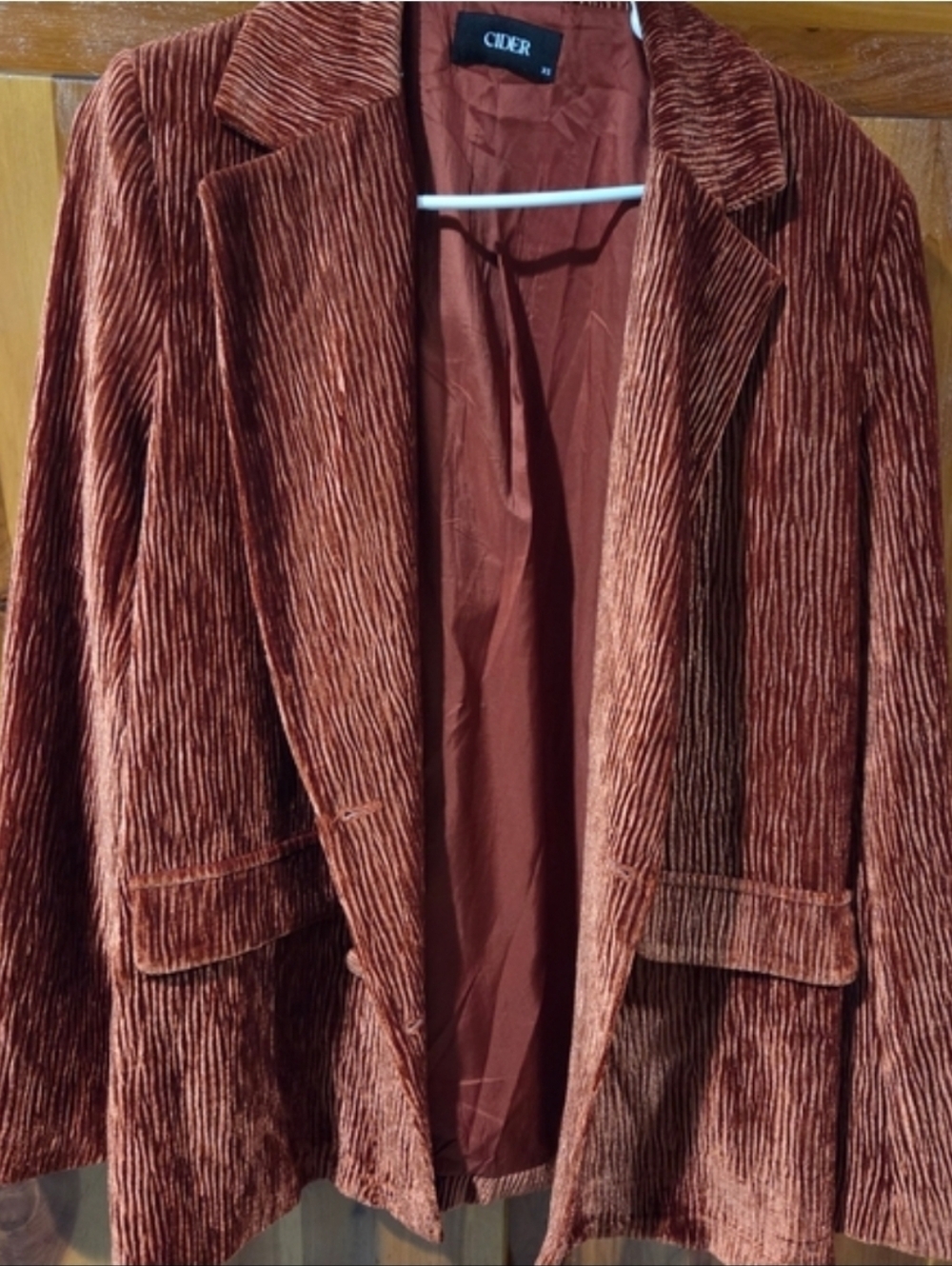Cider Women's Burnt Orange Corduroy Jacket - Picture 6 of 6